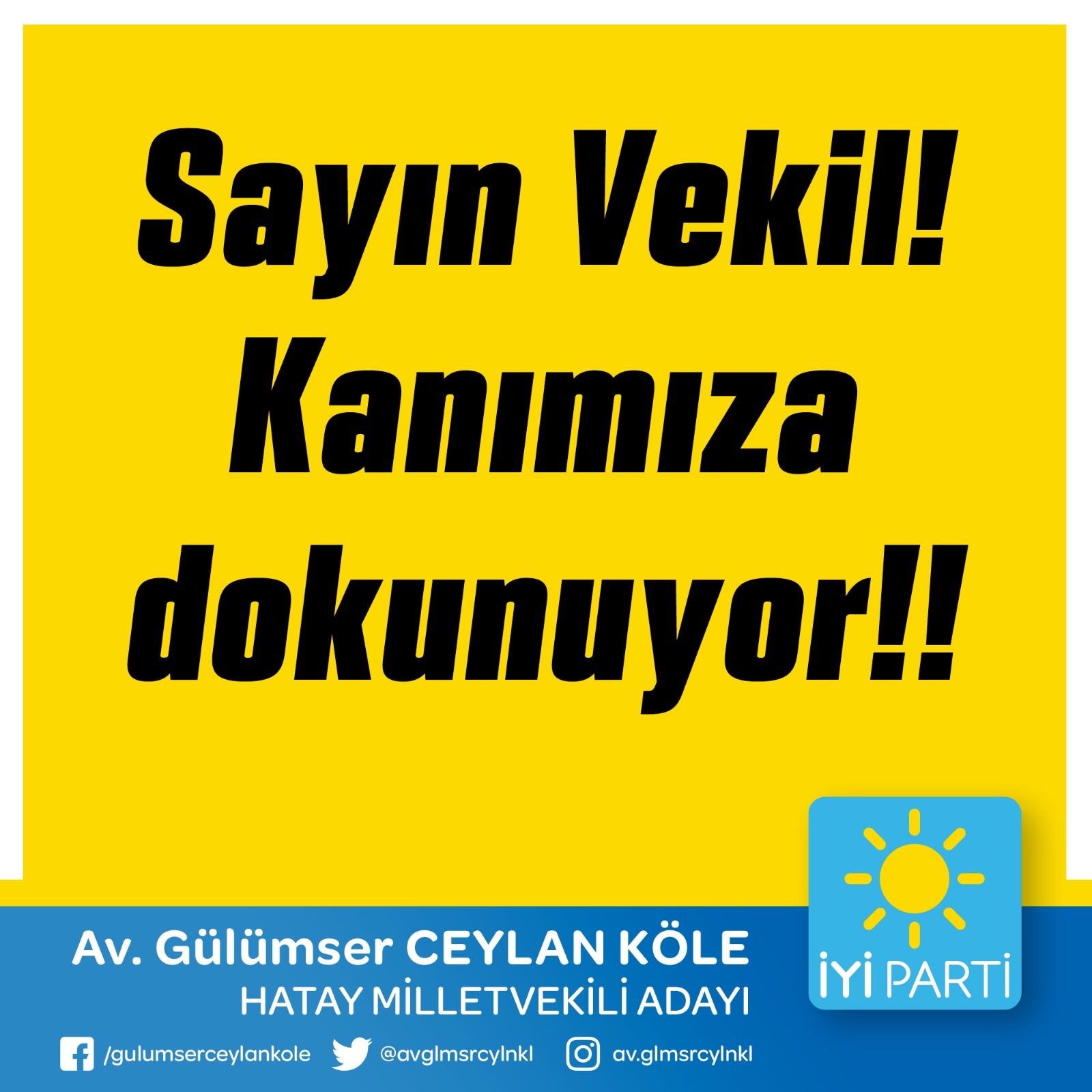 İYİ PARTİ HATAY MV ADAYI GÜLÜMSER CEYLAN KÖLE