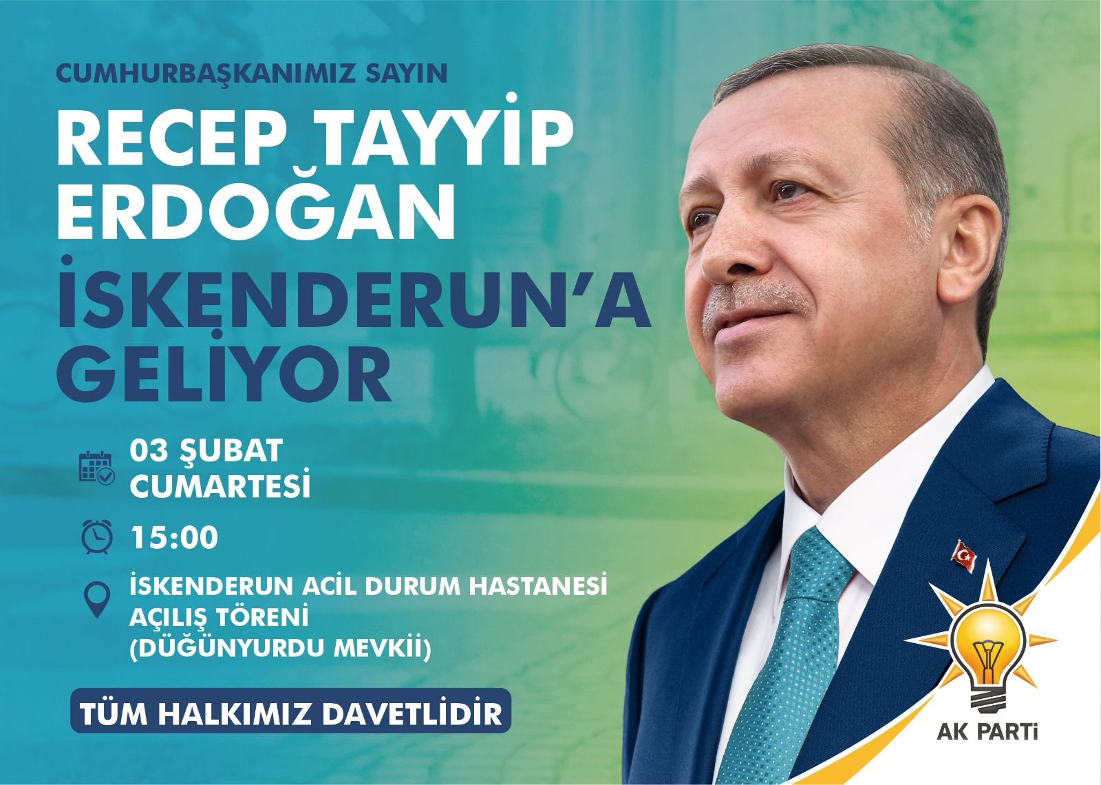 CUMHURBAŞKANI RECEP TAYYİP ERDOĞAN HATAY'DA