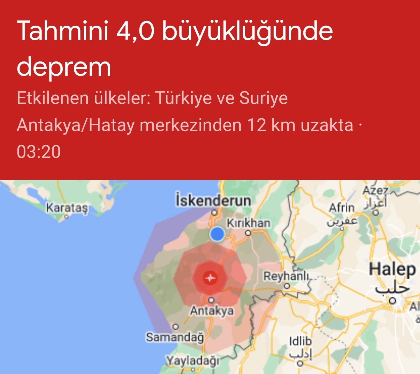 HATAY YİNE SALLANDI!